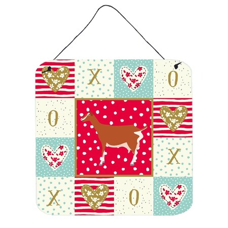 Carolines Treasures 6 x 6 in. Toggenburger Goat Love Wall or Door Hanging Prints CK5308DS66